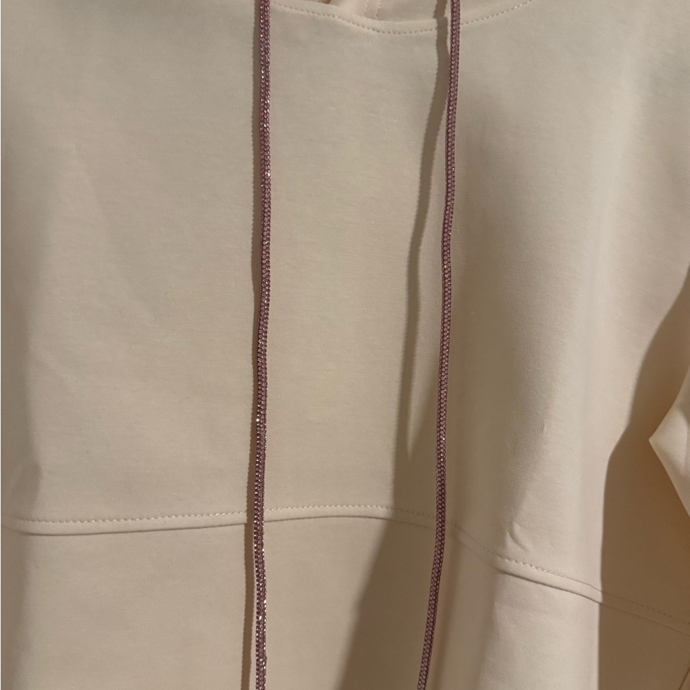 Short Rhinestone Drawstring Hoodie - Picture 4 of 4